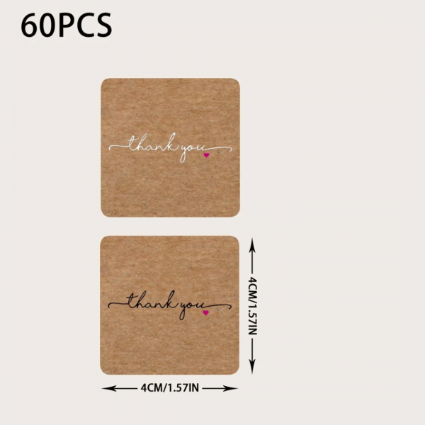 60pcs Letter Graphic Gift Sticker