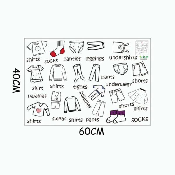 Clothing Classification Label Sticker