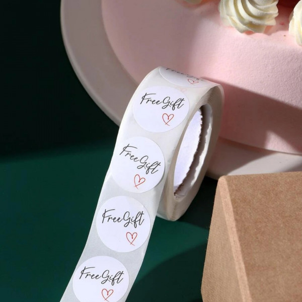 1roll Slogan Graphic Gift Wrapping Sticker