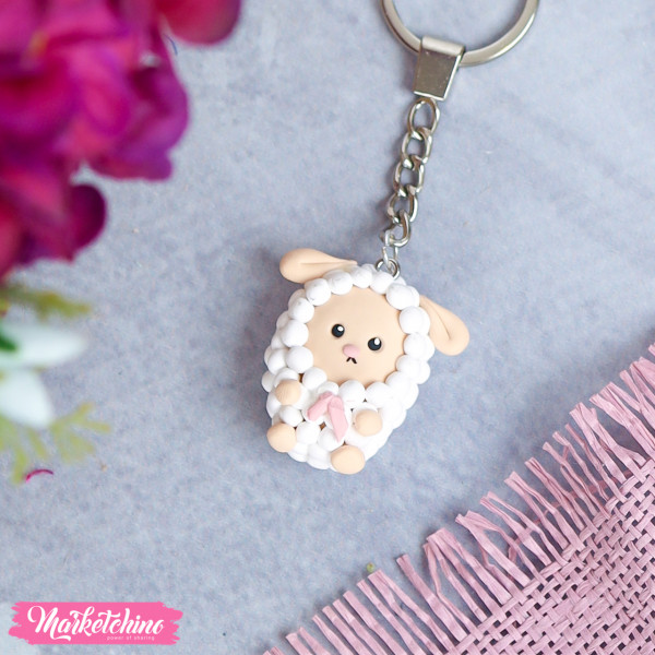 Polymer Clay Keychain For Eid  - Baby Sheep