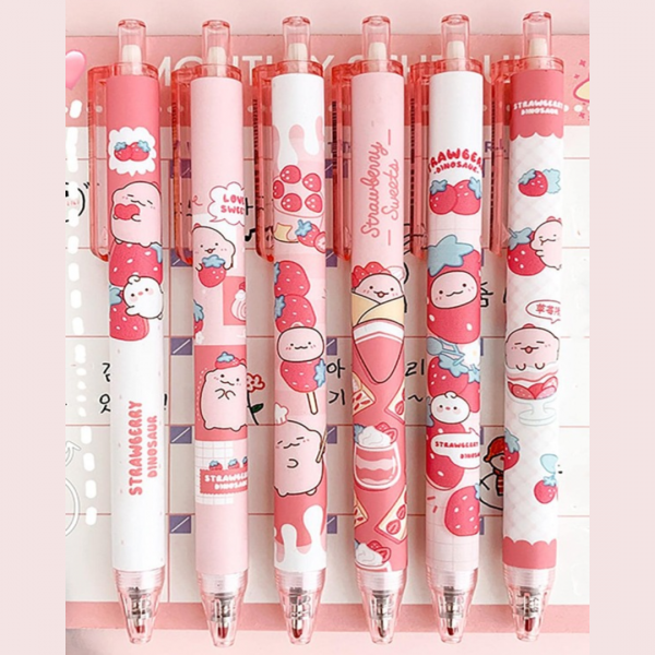 6pcs Cartoon Graphic Pencil Bag