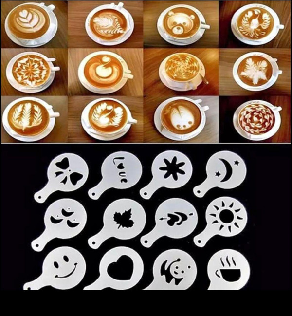 Template for Decorating coffee (set of 10)