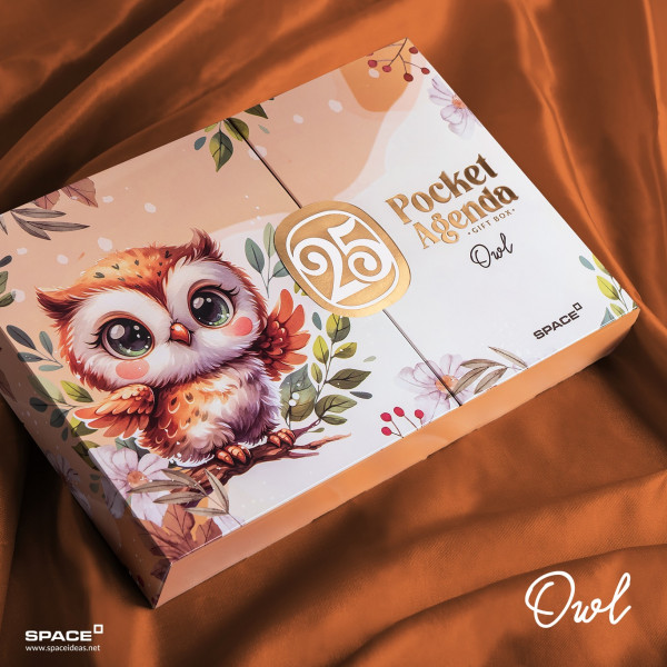 Box  Pocket Agenda - Owl  ( 2025 )