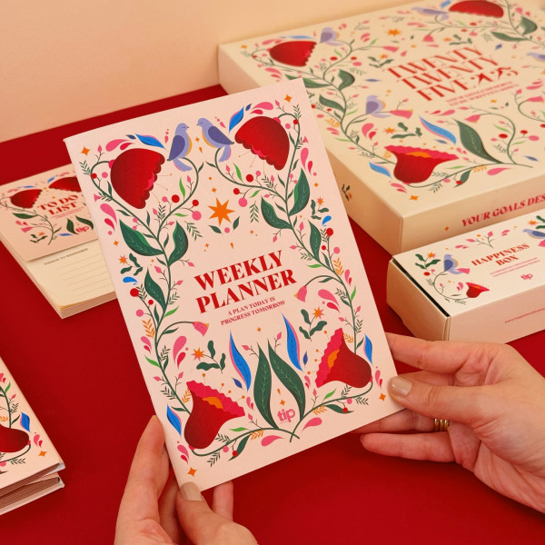 Weekly English Planner - Floral ( 2025)