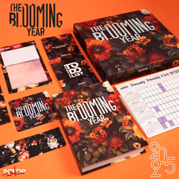 Box Daily planner - Blooming ( 2025 ) 