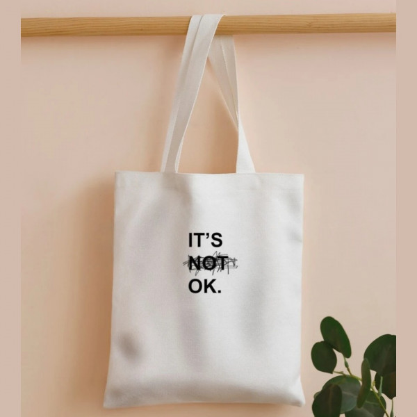 Letter Graphic Shopper Bag