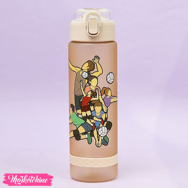 Acrylic Measuring Water Bottle - Volley Ball ( 850ml ) 