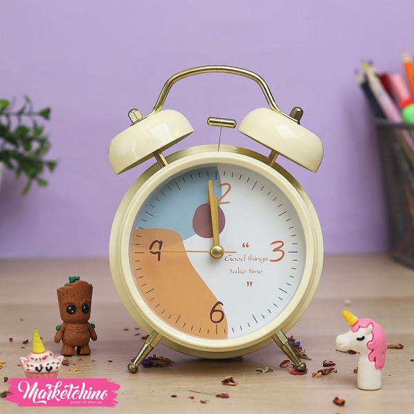Metal Alarm Clock-Yellow