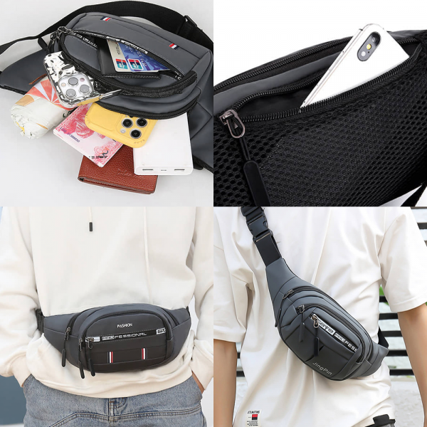 Leather Waist Bag For Men - Jeep