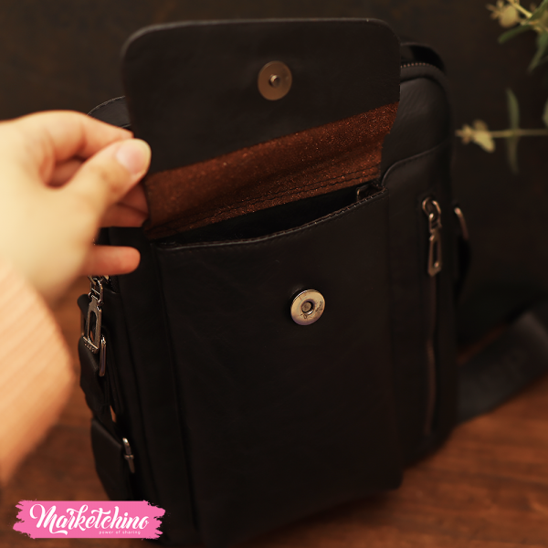 Leather Cross Bag For Men - Jeep - Large 