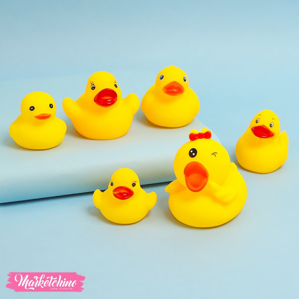 6Pcs Toy Squeeze Silicone Duck