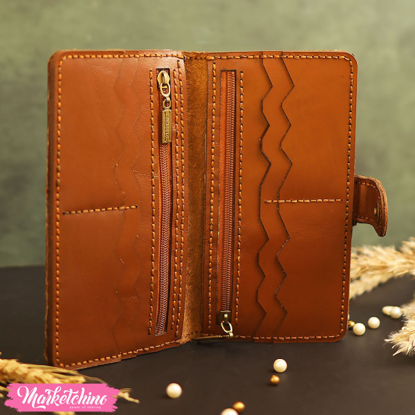 Leather Wallet-Flower