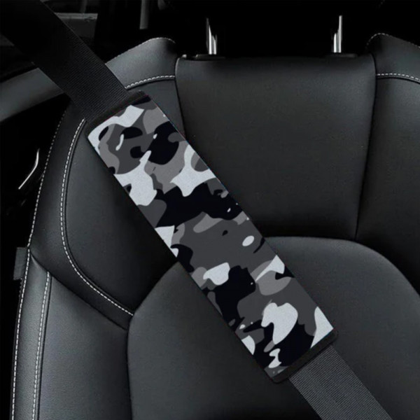Set of 2 Covers Military Camouflage Seat Belt Cover