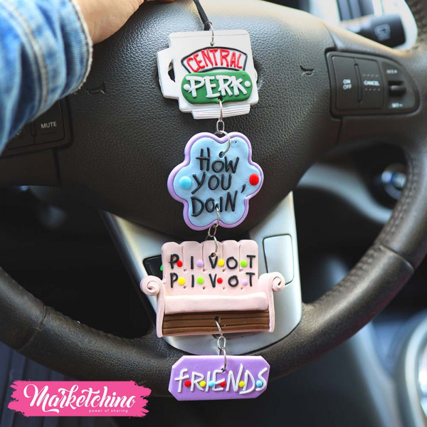Polymer Clay Car Charm-Friends