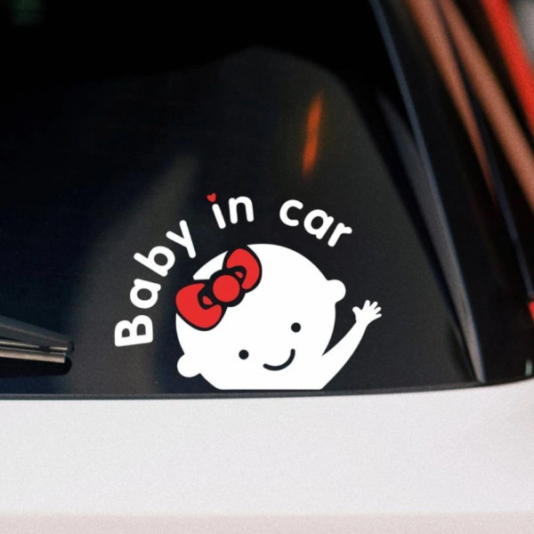 2pcs PVC Baby Car Sticker