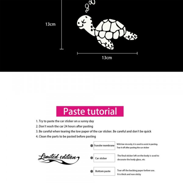 Sea Turtle Design Car Sticker