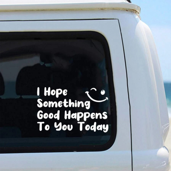 1pc Slogan Graphic Car Sticker