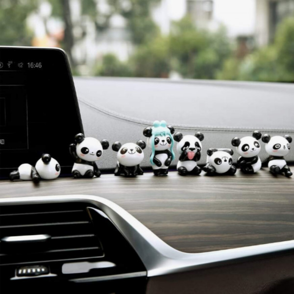  8pcs OF Cute Panda Style Car Ornaments