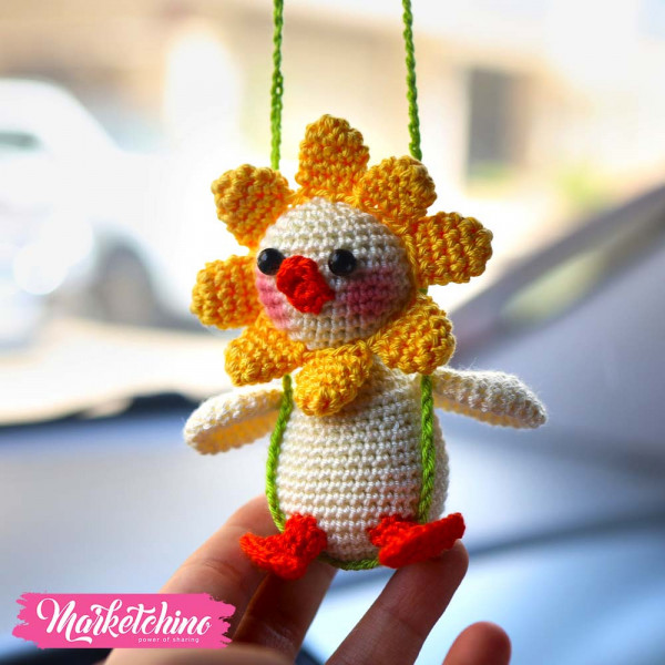 Car Charm-Flower Duck