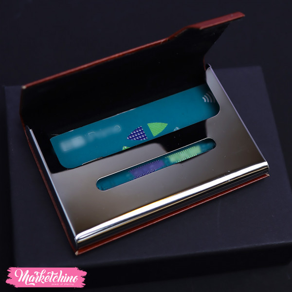 Magnetic Card Case-Brown