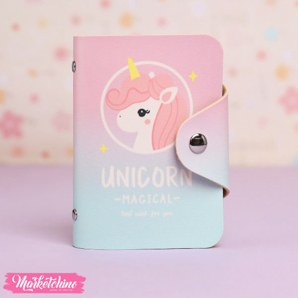 Leather Card Case-Unicorn 
