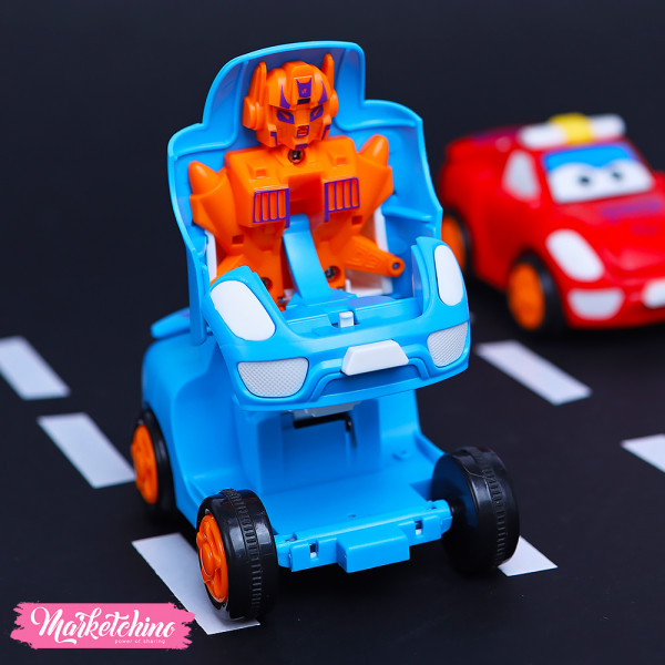 Blue race car transformer discount
