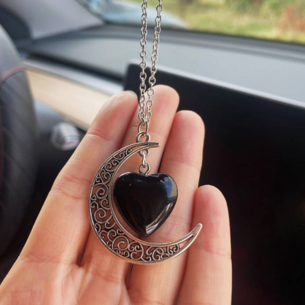 Heart & Moon Design Car Hanging Ornament