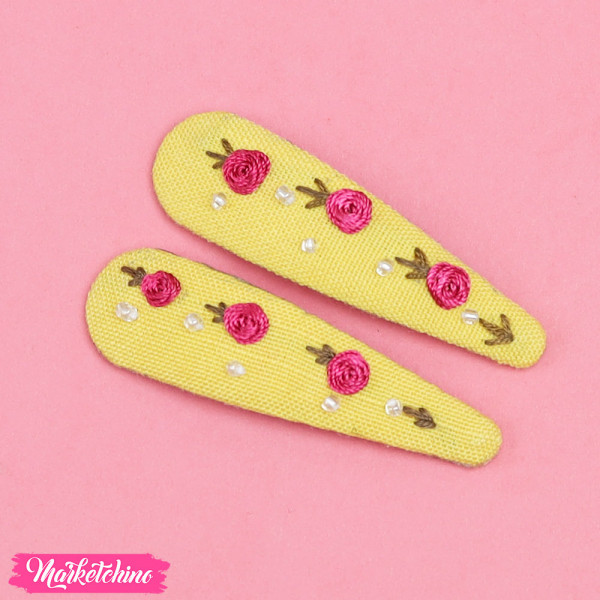 Set Of 2 Crochet Hairclips