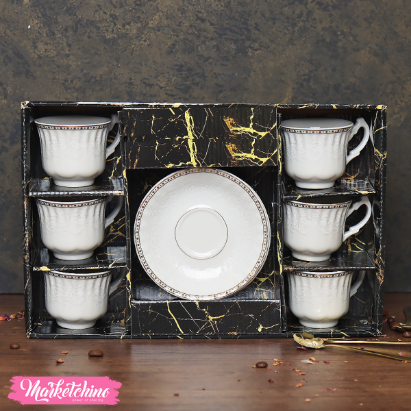 Ceramic Coffee Cup&plate-White