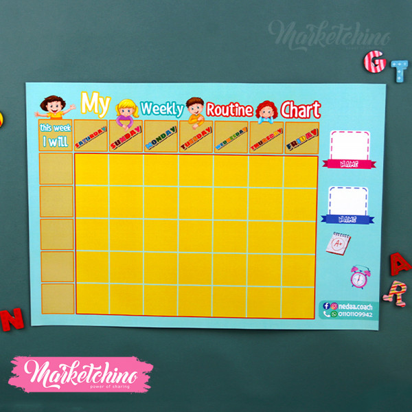 My Weekly Routine Chart-Girl