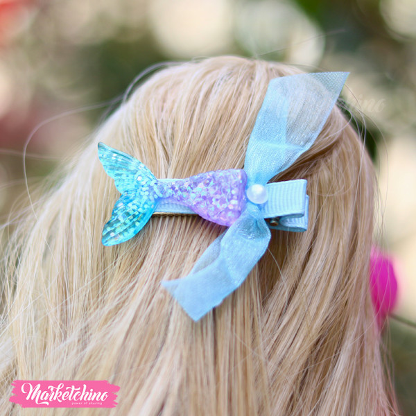 Set OF Hair Brush&Hairclip (6) For Kids-Mermaid