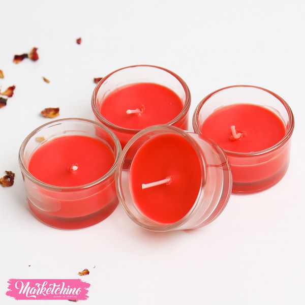 4pcs of Glass Candle Mix perfumes 