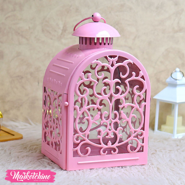 Metal Lantern-Pink