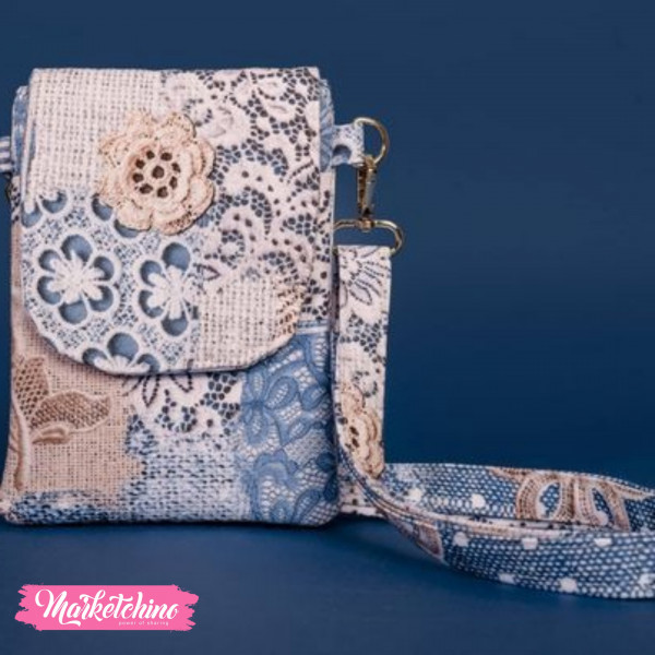 Mini Cross Bag-Patchwork-Blue