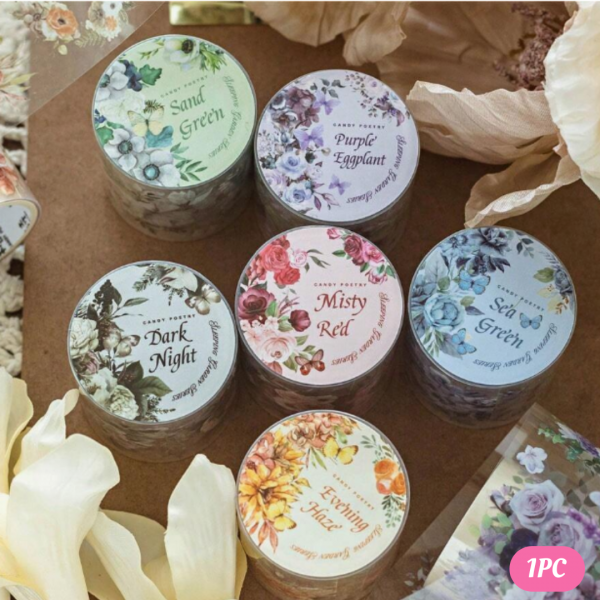 1Roll Random Sleeping Garden Series Flower Theme Scrap booking ( 200 cm )