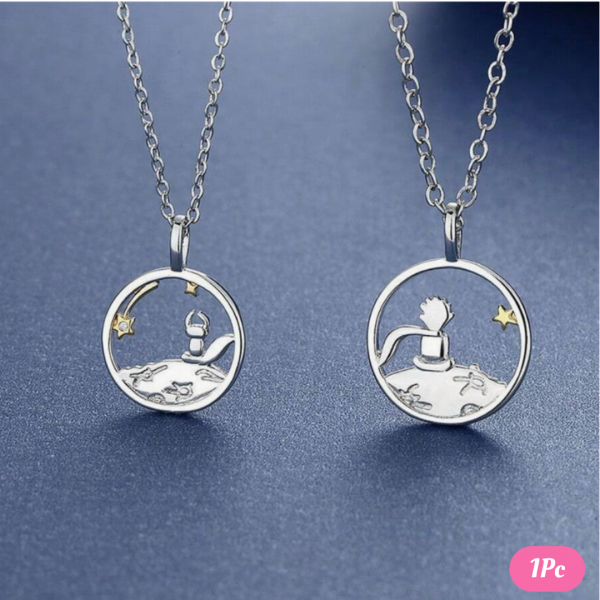 1pc Random OF Fashion Couple Prince Little Fox Pendant Personality Necklace
