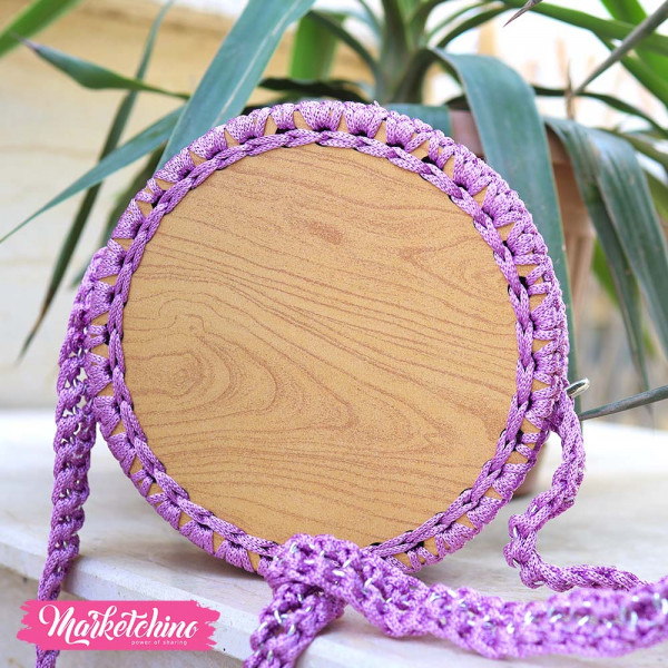  Cross Bag-Crochet-Purple