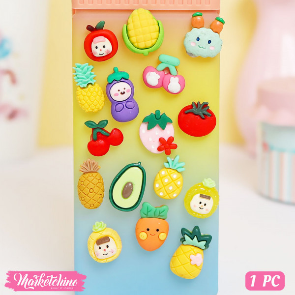 1Pc  Random Hard Silicone 3D Random Attachment - Fruits
