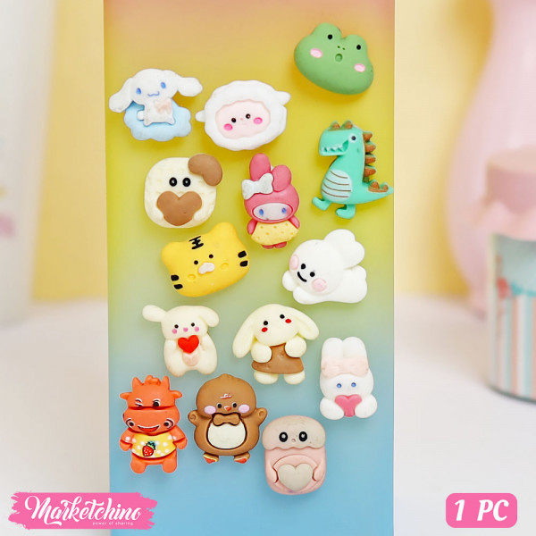 1Pc  Random Hard Silicone 3D Random Attachment - Animals
