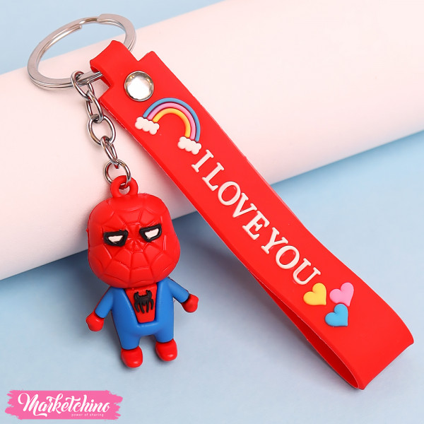 Silicone Keychain-Spiderman