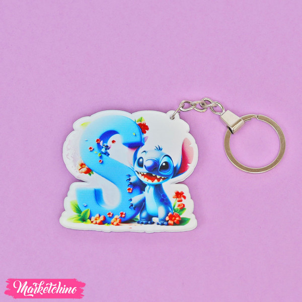Acrylic Keychain - S Letter Stitch