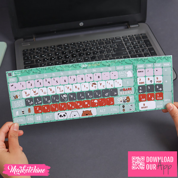 KeyBoard Sticker- We Bare Bears