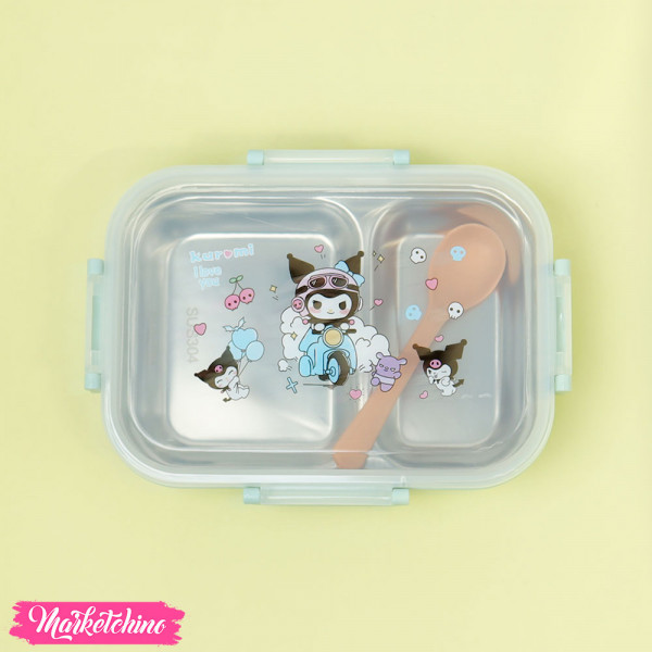 Stainless Steel Lunch Box With Spoon - Kuromi