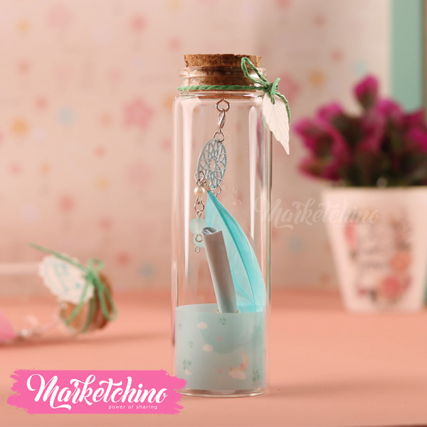 Decorative Letter Bottle-dream catcher-Mint Green