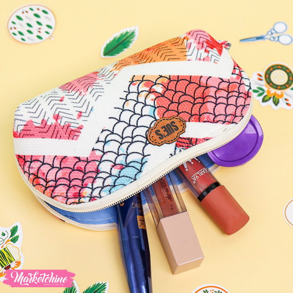 Make Up Bag - Patchwork - Seashell 
