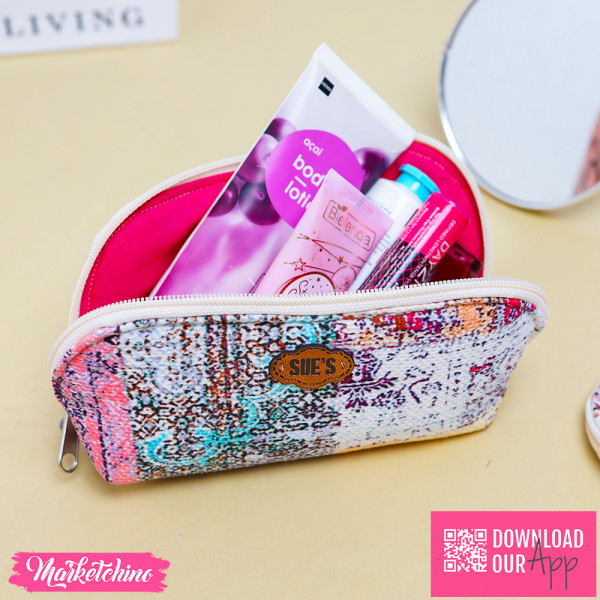 Mini Make Up Bag-Patchwork-Colorful 1