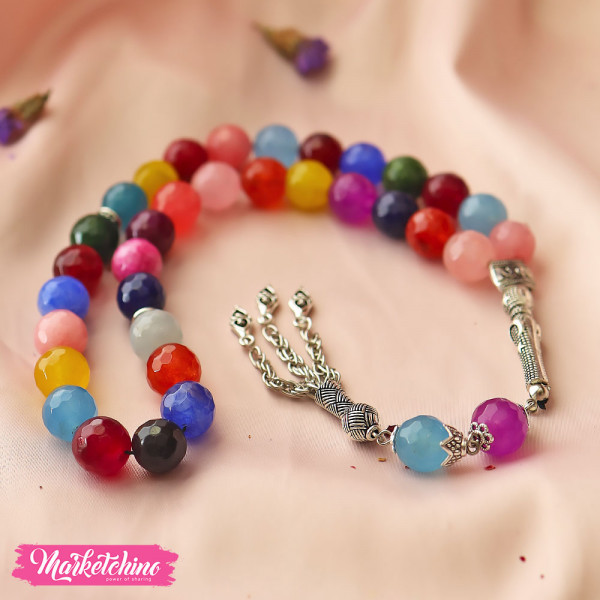 Misbaha Natural Agate Stone-Colorful 2 (12 mm)