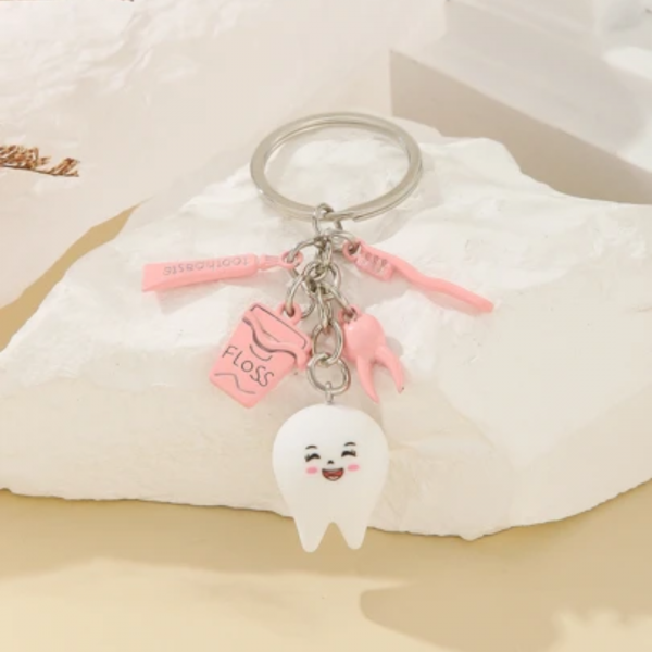 Creative Tooth Toothpaste Toothbrush Keychain