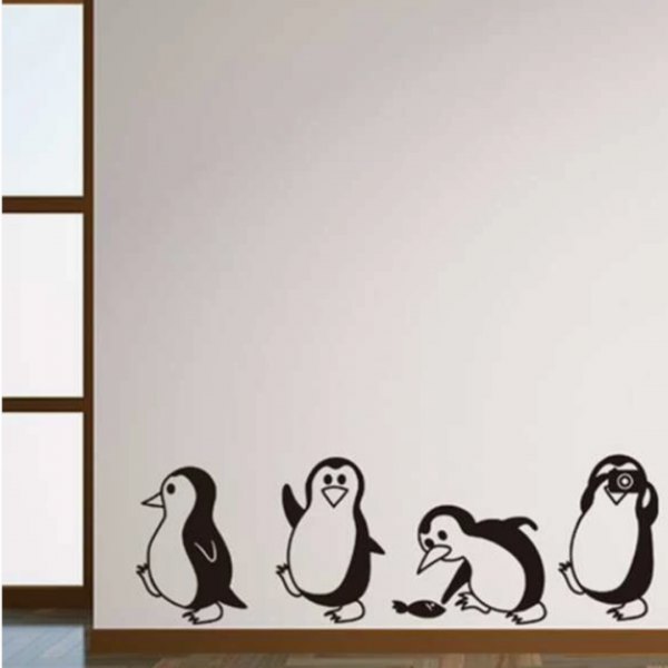 Cartoon Penguin Print Wall Sticker