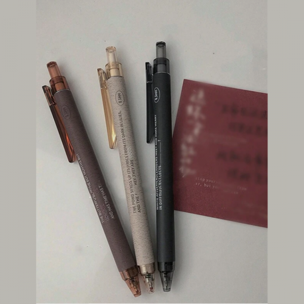 3pcs Retro Style Writing Tools Set Ballpoint Pen With Black Ink Refills